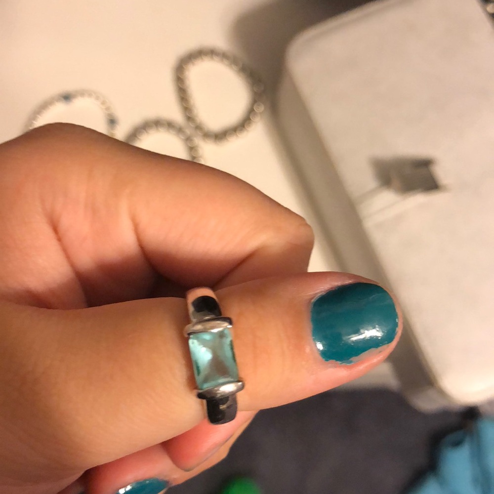 Gorgeous light blue stone ring